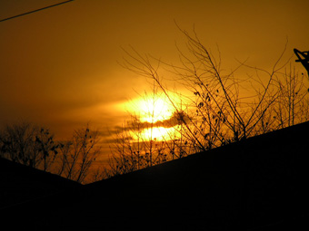 夕日